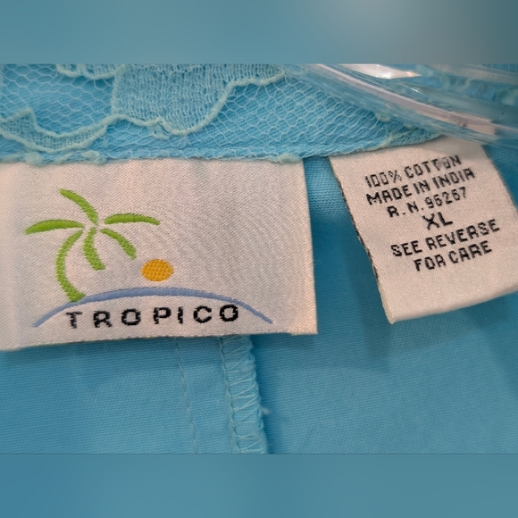 Vintage Resort Cottagecore Pearl Beaded Lace Blazer Jacket XL Coastal Chic - Picture 3 of 10